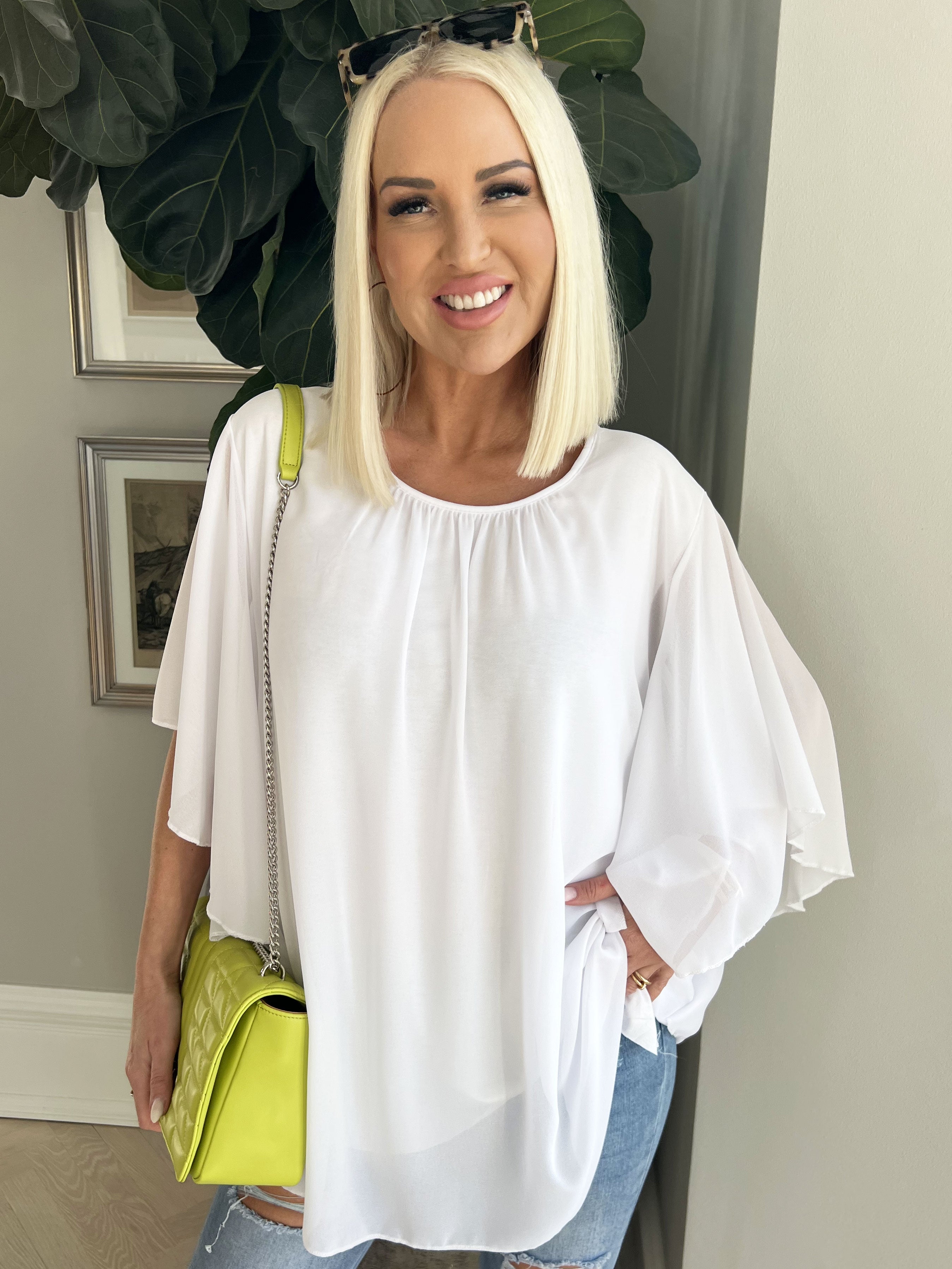 Annis - Sød tunika i løs pasform i chiffon